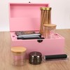 Coozyupper Large Bamboo Storage Box with Removable Tray Kit -