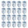 sourcing map 20Pcs Threaded Inserts, M10-1.5x20 Zinc Plated Carbon Steel