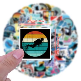 110 Packs Dive Stickers Water Bottles Laptop Phone Motorcycle Computer Guitar Skateboard Hydroflasks Dive Vinyl Sticker Waterproof Aesthetic Trendy Decals for Teens Girls Adults