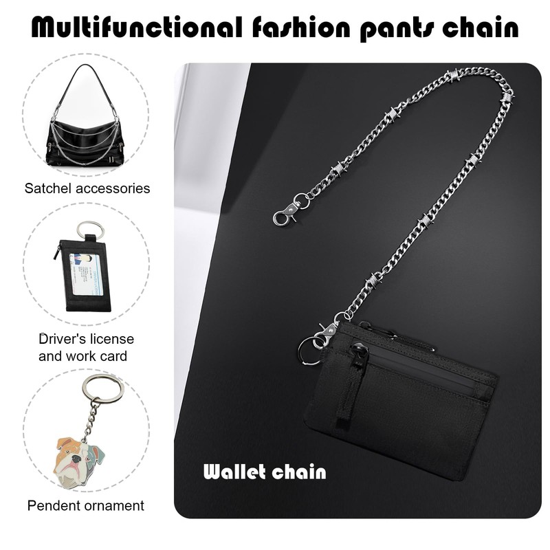 3-Layer Pants Chain for Men Women Trousers Pocket Belt Wallet