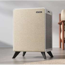 LUFTRUM Air Purifiers for Home Large Room Up to 2250 ft² - Remove 99% of Smoke Allergies Pet Dander Odor - Dual 3-Stage Filter of Washable Filter and with AQI, Auto Mode, Sleep Mode, Beige, Large