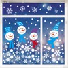 JarThenaAMCS 9 Sheet Winter Window Clings Funny Christmas Snowman Snowflake