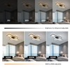 GEADI Modern LED Ceiling Lights, Black Dimmable Rectangular Chandelier 68W