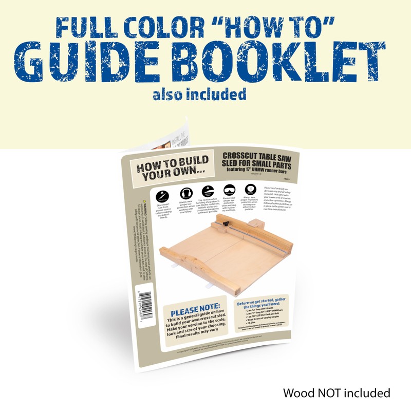 Fulton DIY 17" Crosscut Sled for Table Saw Kit w/Undrilled