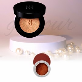 Hera Black Cushion Original 15g 21N1 Vanilla + Hera Eye Glitter No. 1 Pampas 5g Set / 헤라 블랙 쿠션 본품 15g 21N1 바닐라+헤라 아이 글리터 1호 팜파스 5g 구성 세트