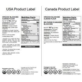 Food to Live Organic Almond Flour, 2 Pounds – Extra Fine Blanched Prime Meal, Non-GMO, Low Carb, Culinary Grade, Kosher, Keto, Paleo and Vegan Super Powder, Bulk