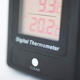 LCD Max Min Thermometer Black, Ideal For Growing Rooms, Growing Cabinets, Greenhouses