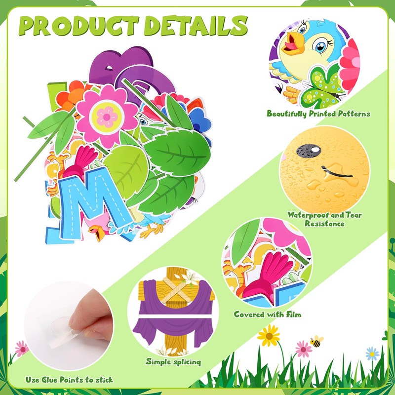Pajean 112 Pcs Christian Spring Bulletin Board Decorations Classroom Religious