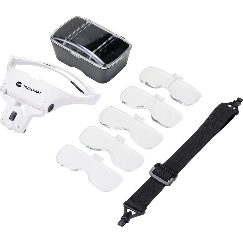 TOOLCRAFT 2469761 Magnifying Glasses with LED Lighting Magnification Factor: 3.5