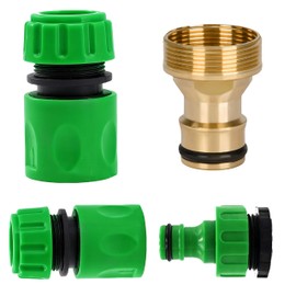 Garden Hoses Connector Kit, Including Hoses End Quick Couplings, 2-in-1 Outdoor Faucet Adapters, Kitchen Sink and Bathroom Faucet Adapters, Suitable for Hoses Fittings in Gardens and Courtyards.