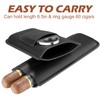 cgaplus 2-Finger Leather Cigar Case with Cutter Leather Lined Cigar