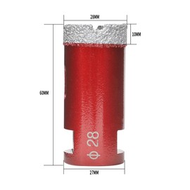 SUQIN Diamant Fliesenbohrer 28mm,M14 Gewinde Winkelschleifer Diamantbohrer Lochsäge zum Bohren von Fliesen, Glas, Marmor, Granit, Feinsteinzeug