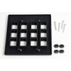 RiteAV - Keystone Wall Plate Double Gang 12-Port Black (1