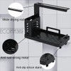 ECOMM369 Modern Minimalist Black Stainless Steel Kitchen Sink Caddy Organiser,
