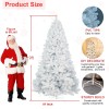 Makeatree 9ft Artificial White Christmas Tree Unlit Spruce Xmas Tree