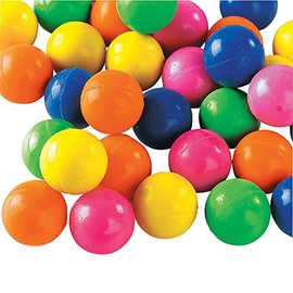 Oriental Trading Colorful Mini Neon Bouncy Rubber Balls Assortment (Pack of 144) - Ideal for Parties, Classrooms
