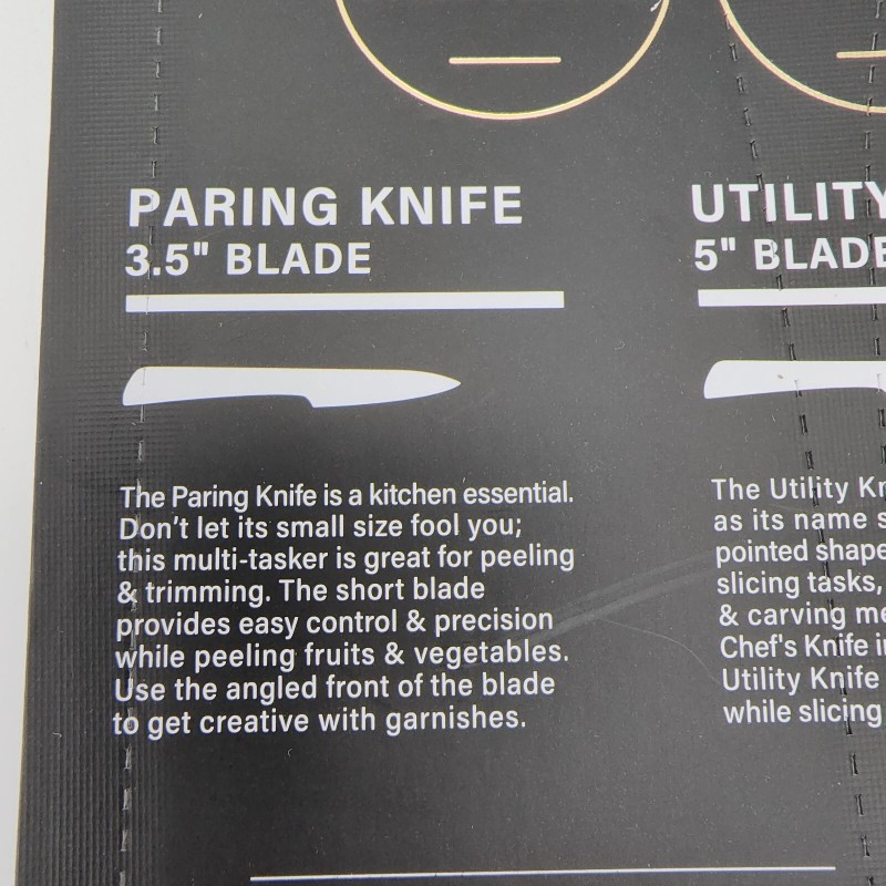 Thyme & Table Non-Stick Coated Stainless Steel Carbone Chef's Knives