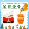 JarThenaAMCS 100Pcs Christmas Disposable Plastic Cups Santa Elf Snowman Gingerbread