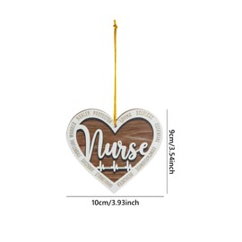 Nurse Gifts Wooden Hanging Heart Plaque Nurse Student Graduation Gifts Nurses Day Gift Thank You Gift for Nurses Nursing School Doctor Gifts for Birthday Christmas Thanksgiving A7HSJGJ