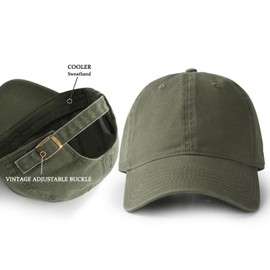 FURTALK Cotton Low Profile Baseball Cap Hat for Men Women Adjustable Dad Hat Four Seasons Classic Army Green
