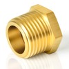 TAISHER 10PCS Brass Reducer Hex Bushing Threaded Pipe Fitting 3/8"