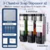 e esscopro 2 Sets Shower Soap Dispenser 3 Chamber No