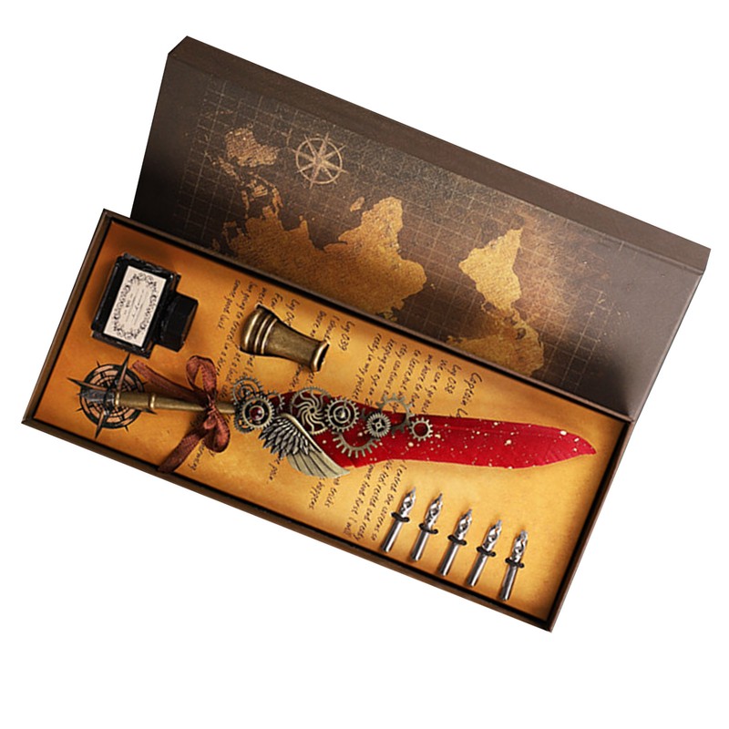 Quill Pen and Ink Set Vintage Elegant Style Smoothly Writing