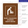 Baby Changing Station Men's Room Sign, 10x14 Inches, Rust Free