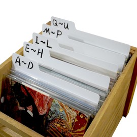 7 Inches Vinyl Record Dividers Hard PP Material Category Tab Double-Side Plastic Record Guides for EP, Album Crate, Bookshelf Organizer (25)