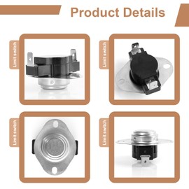 80599 Low Temp Ceramic Limit Switch, Compatible with Vogelzang VG5790 VG5770 Pellet Stoves for Vogelzang USSC/US Stove and Ashley Pellet Stoves, Exhaust Temperature Disc Sensor Switch Model F140-10F