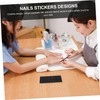 Beavorty Unique Nail Art Airbrush Stencils Fake Nail Stickers Set