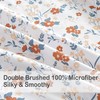 Floral Full Sheet Set Orange Flower Bed Sheets Full Printed