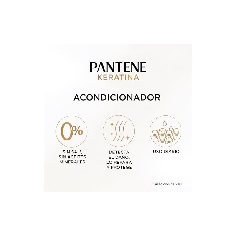 Pantene Acondicionador sin sal' Keratina con Pro Vitamina B5 250