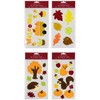Northlight Set of 4 Double Sided Fall Harvest Gel Window