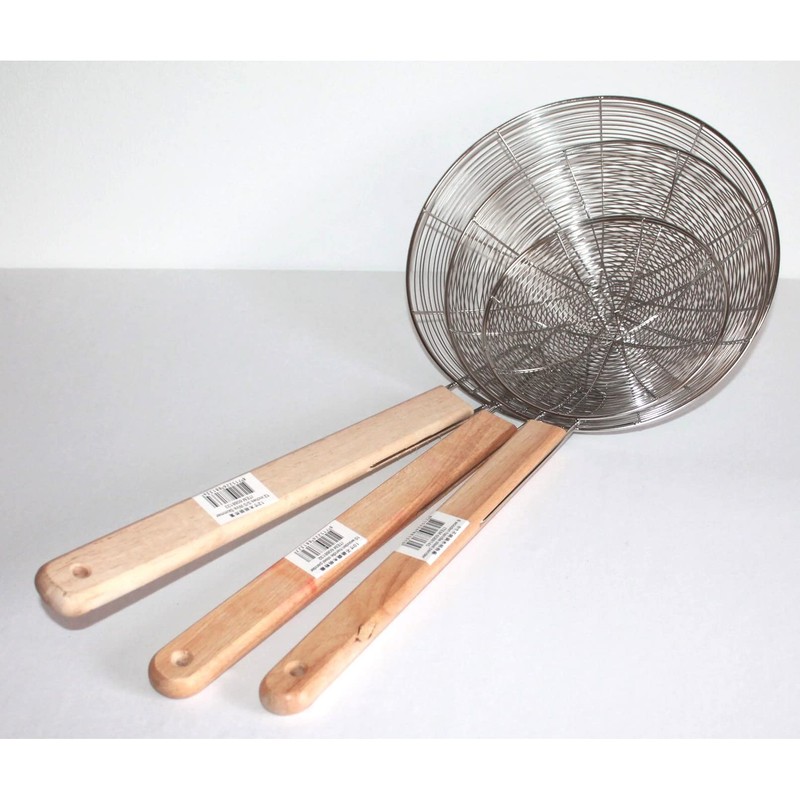 AAF Nommel® Metal Sieve with Wooden Handle Wok Strainer Oil