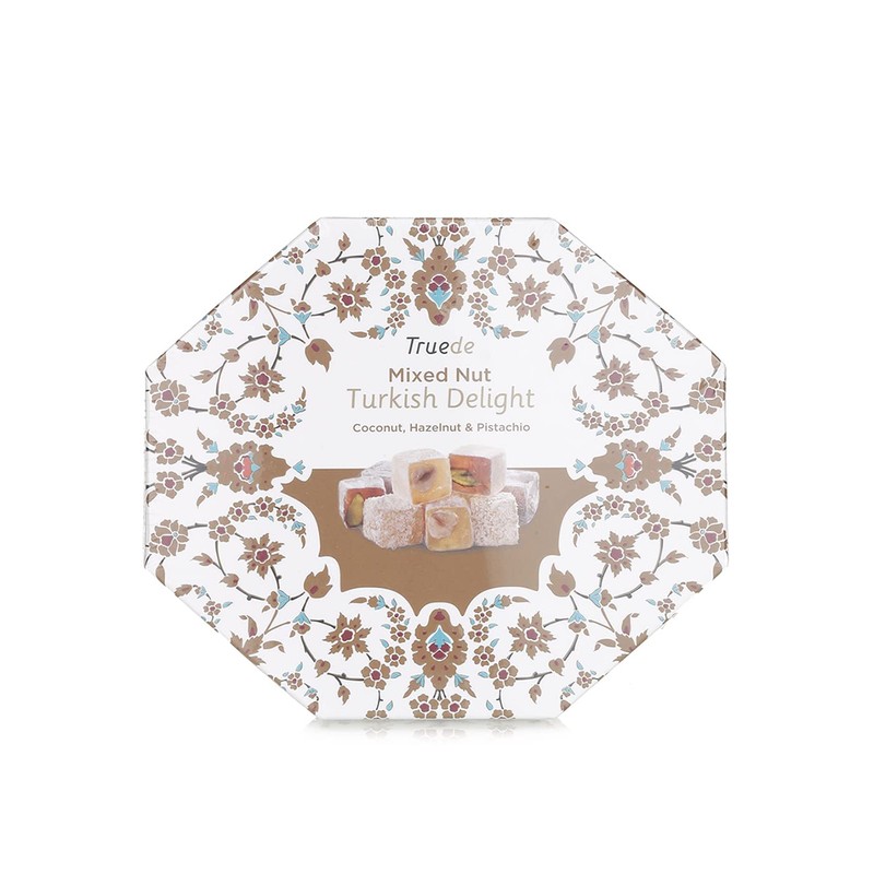 Truede Mixed Nut Turkish Delight (300g) - Hand-Made, Dusted Coconut,