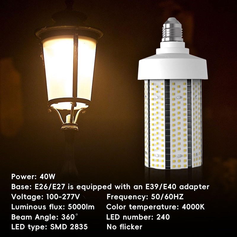 Led Corn Light Bulb-2 Pack 400W Equivalent Energy Saving, 4000K