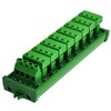 Screw Mount 30A/300V 8x4 Position Pluggable Terminal Block Distribution Module