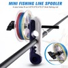 Mini Line Spooler Portable Fishing Line Winder Machine Adjustable Spinning
