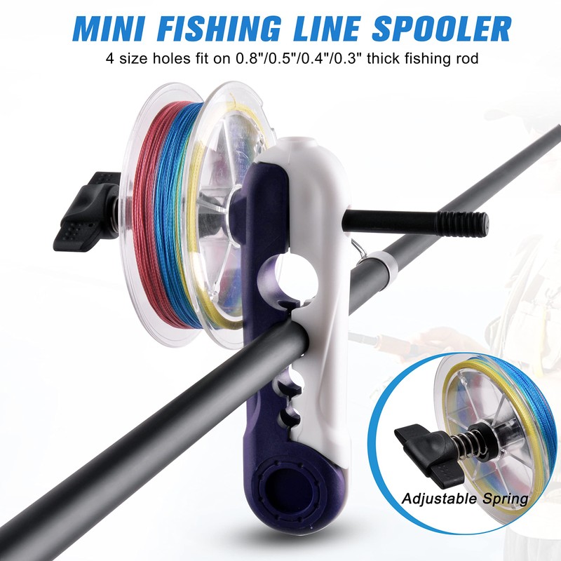Mini Line Spooler Portable Fishing Line Winder Machine Adjustable Spinning