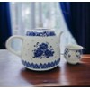 Large Teapot Blue and White Porcelain Tea Pot 6 Cup