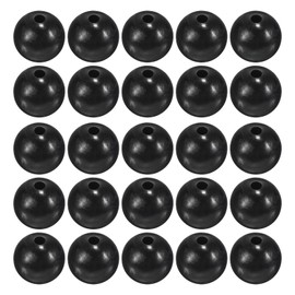 M METERXITY 200 Pcs Glow Fishing Beads - Plastic Luminous Round Bait Egg Lure Rigs Apply to Outdoor Tackle Tool (7mm, Black)