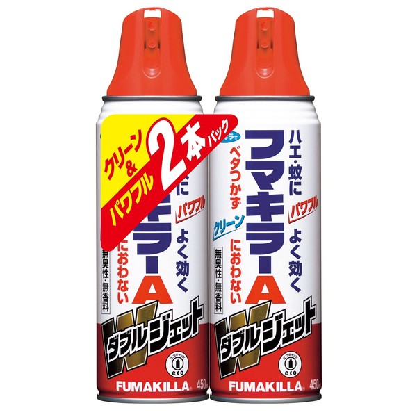 [Bulk Purchase] Fumakilla A Double Jet 15.2 fl oz (450 ml), Set of 2, Odorless, Unscented