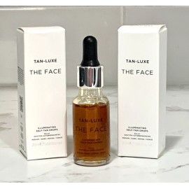 TAN-LUXE 2X 0.68 oz, 20 ml  Tan-Luxe The Face Illuminating Self-Tan Drops Medium/Dark NIB