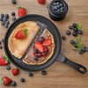 Navaris Cast Iron Griddle Pan - Durable Pancake Pan Also