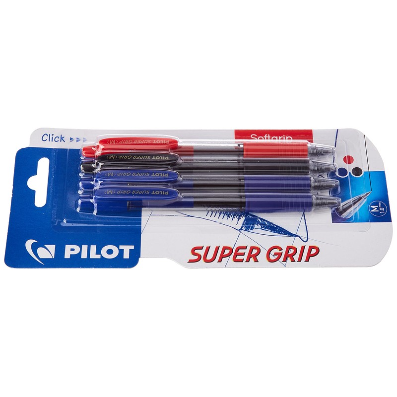 PILOT Spain Super Grip Retractable Ballpoint Pen with Oil Based