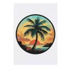 'Palm Tree on Beach' Temporary Tattoo - Water Resistant, Skin-Safe,