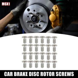 X AUTOHAUX 24pcs Stainless Steel Brake Disc Rotor Screws Front Rear Retaining Hardware Bolts Kit 93600-06014-0H 51741440 for Honda Accord Civic CRV