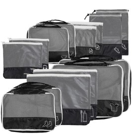 PEARL Suitcase Bags: Set of 14 Garment Bags Made of Sturdy 420D Ripstop Polyester (Clothes Bags, Suitcase, Travel Garment Bags, Vacuum Bags)