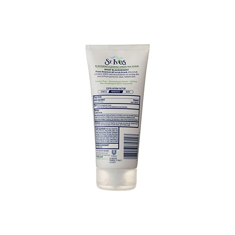 St. Ives Blackhead Clearing Face Scrub Green Tea 6 oz(Pack